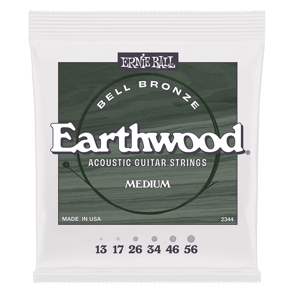 P02344 MEDIUM EARTHWOOD CUERDAS GUITARRA CLASICA BELL BRONZE 13-56 ERNIE BALL