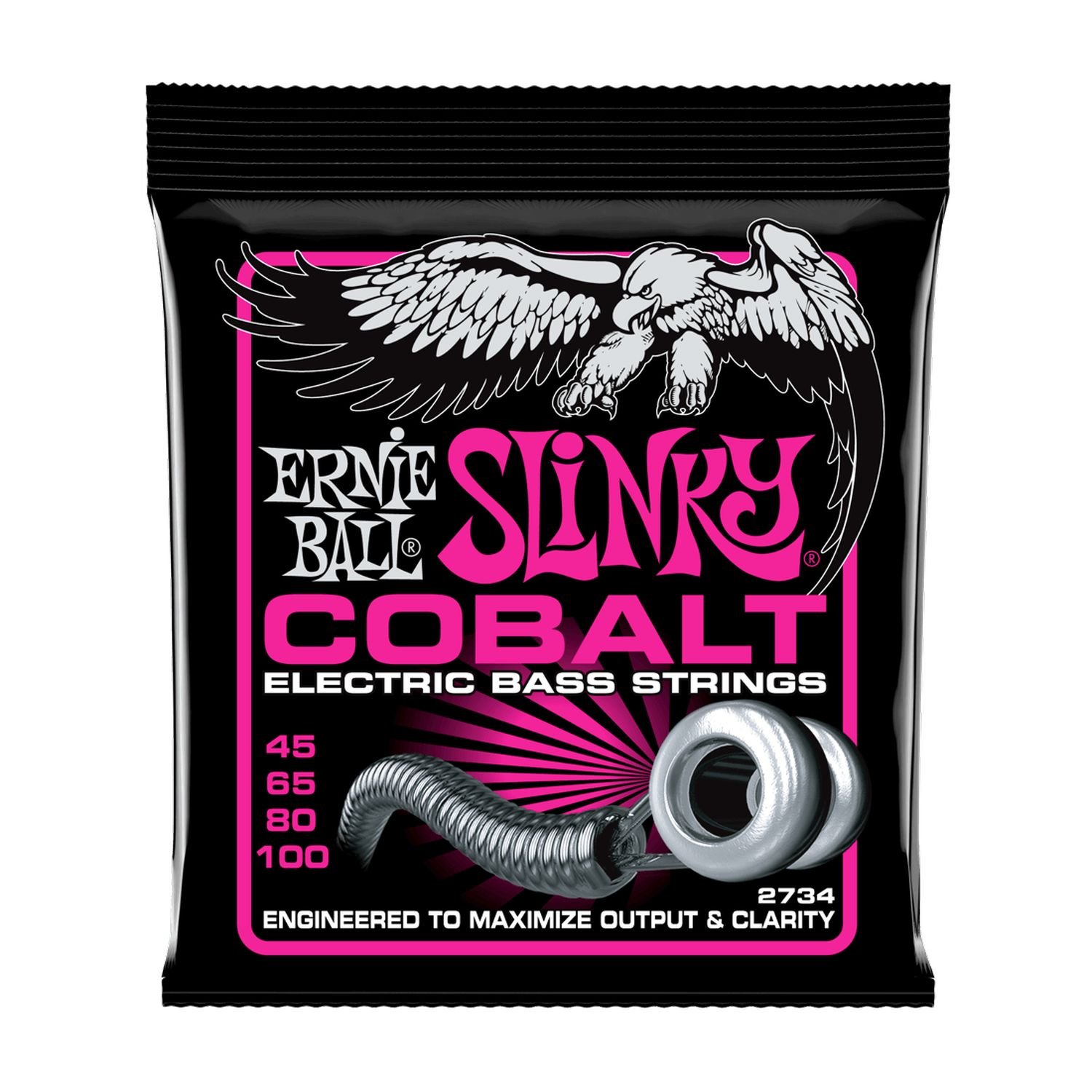 P02734 SUPER SLINKY COBALT CUERDAS BAJO ELECTRICO 45-100 ERNIE BALL