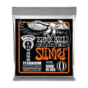 P03122 CUERDAS GUITARRA ELECTRICA HYBRID SLINKY COATED TITANIUM RPS 9-46 ERNIE BALL