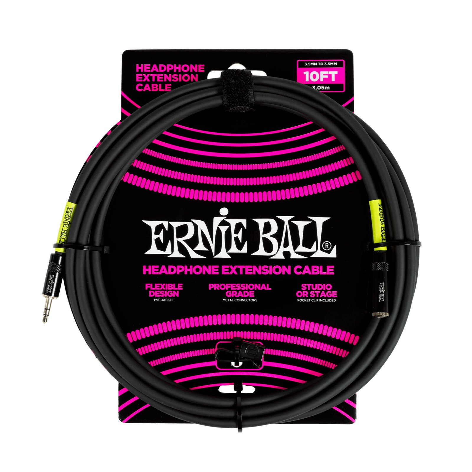 P06424 EXTENSION CABLE HEADPHONE EXTENSION 3 METROS ERNIE BALL