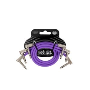 P06453 PATCH FLEX PATCH CABLE 12'' PURPLE 3 PACK ERNIE BALL