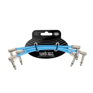 P06460 PATCH FLEX PATCH CABLE 6'' BLUE 3 PACK ERNIE BALL