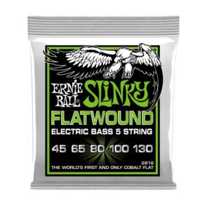 P02816 CUERDAS BAJO ELECTRICO REGULAR SLINKY 5-STRING FLATWOUND 45-130 ERNIE BALL