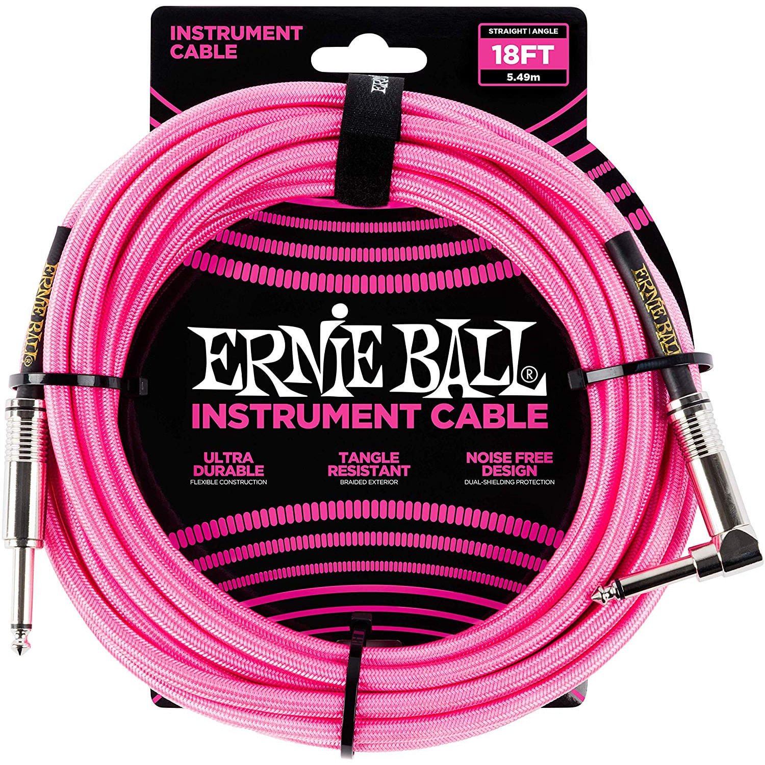 P06083 NEON/PINK 5,4 MTS CABLE INSTRUMENTO ERNIE BALL