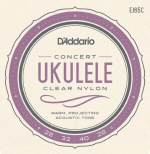 EJ65C CUERDAS UKELELE CONCERT CLEAR NYLON DADDARIO