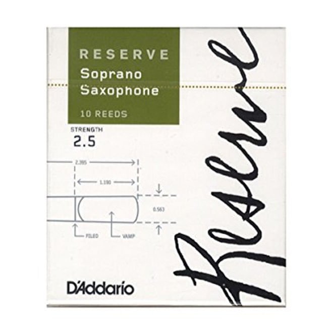 ODIR1025 10 UN. RESERVE SET CAÑAS SAXO SOPRANO 2.5 DADDARIO