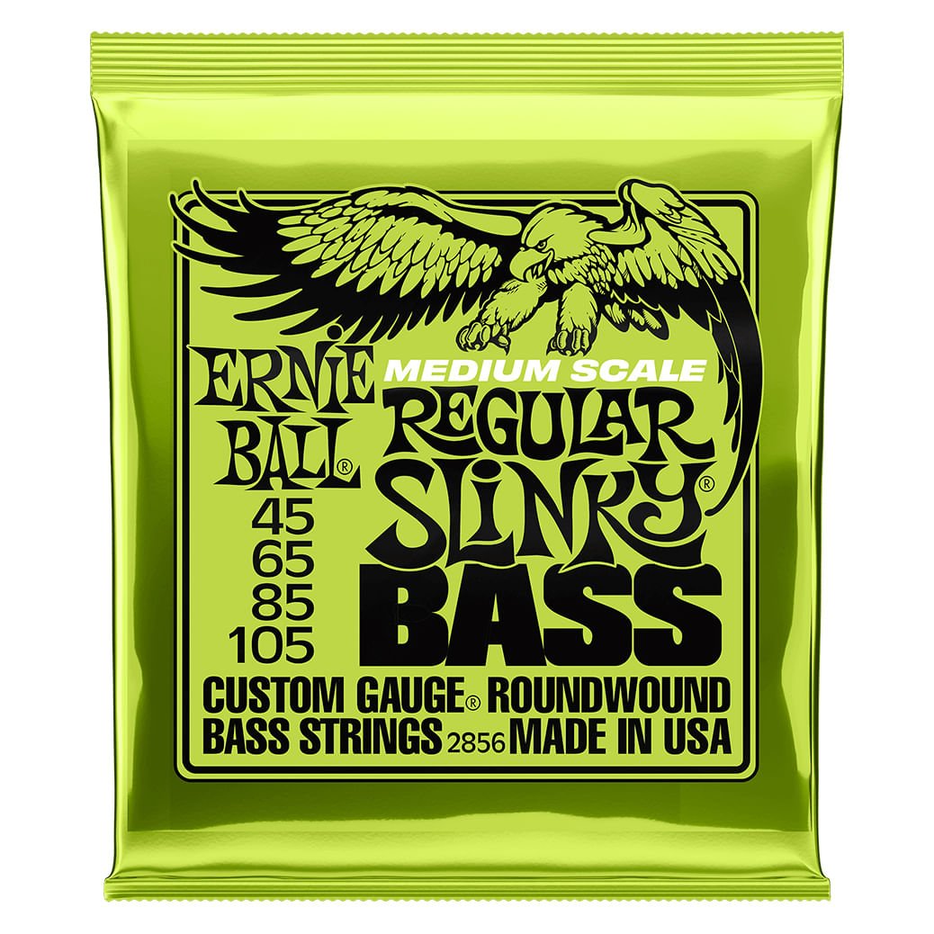 P02856 CUERDAS BAJO ELECTRICO REGULAR SLINKY WOUND MEDIUM SCALE ERNIE BALL